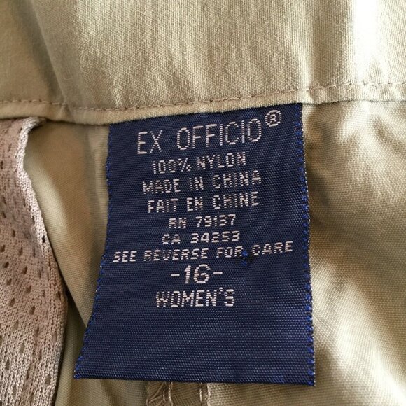 Ex Officio Womens Shorts 16 Nylon Camping Cargo Pockets Pleated Front - Picture 4 of 5